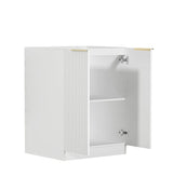 open Bondi Laundry 630 Fluted White Base Cabinet