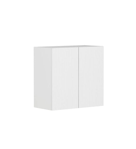 Bondi Laundry 630 Fluted White Wall Cabinet side