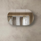 Bondi Natural Oak Shaving Cabinet - 1200 x 750mm front view