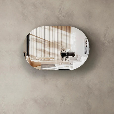 Bondi Natural Oak Shaving Cabinet - 900 x 600mm Front view