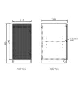Bondi White Base Laundry Cabinet with Stone Top and Sink 1060x600x900 drawing