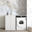 Bondi White Base Laundry Cabinet with Stone Top and Sink 1300x600x900