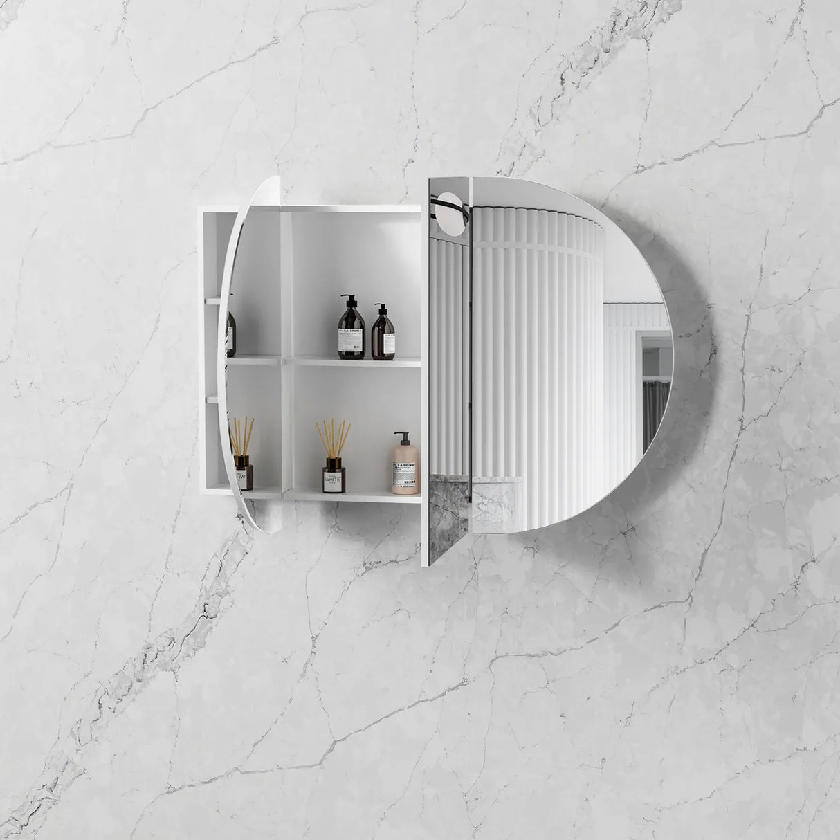 Open Bondi White Shaving Cabinet - 1200 x 750mm
