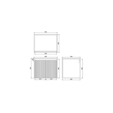 Brindabella 600mm Matte White Wall Hung Vanity - Fluted