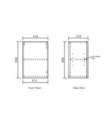 drawing Byron 415 Black Oak Wall Cabinet side