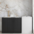 Byron Black Oak Base Laundry Cabinet with Stone Top and Sink 1060x600x900