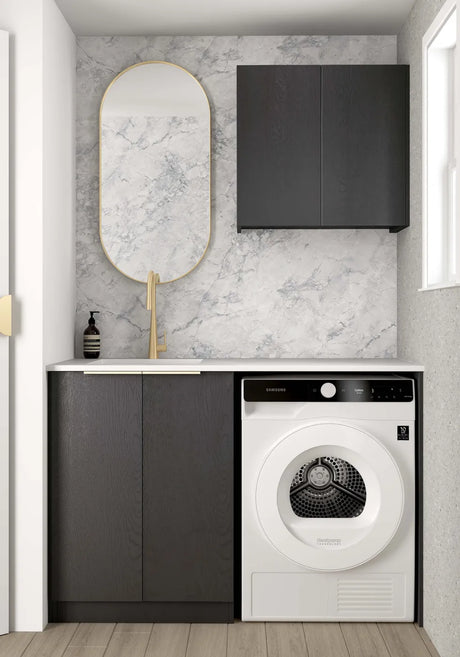 Byron Black Oak Laundry Kit 1305x600x2100