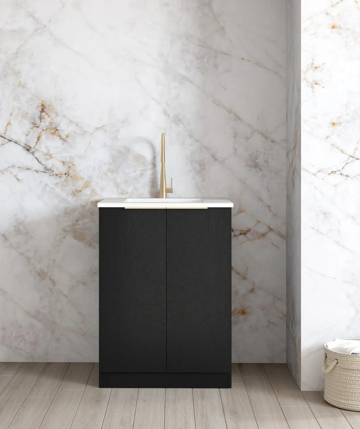 Byron Black Oak Mini Laundry