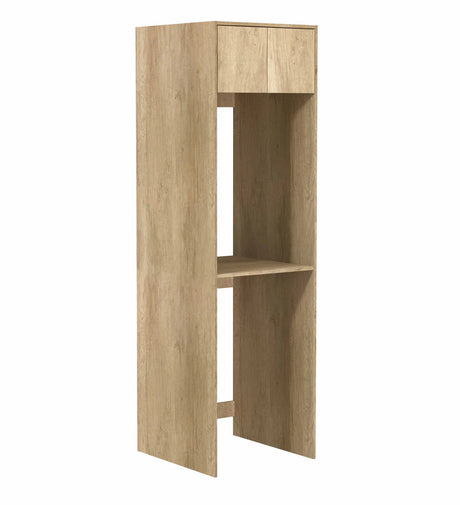 Byron Laundry 2100 Natural Oak Tall Washing Machine Cabinet side view