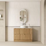 Lovina 1200mm Harvest Oak Floor Standing Vanity - Fluted
