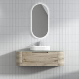 Hamilton 1200 Oak Wall Hung Vanity - Curve