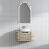 Hamilton 750 Oak Wall Hung Vanity - Curve