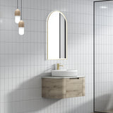 Hamilton 750 Oak Wall Hung Vanity - Curve