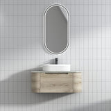 Hamilton 900 Oak Wall Hung Vanity - Curve