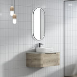 Hamilton 900 Oak Wall Hung Vanity - Curve