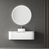 Petra Mark II 1200 mm Matte White Wall Hung Vanity - Curve Fluted