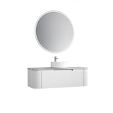 Petra Mark II 1200 mm Matte White Wall Hung Vanity - Curve Fluted