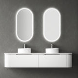 Petra Mark II 1800 mm Matte White Wall Hung Vanity - Curve Fluted
