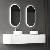 Petra Mark II 1800 mm Matte White Wall Hung Vanity - Curve Fluted