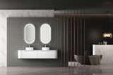 Petra Mark II 1800 mm Matte White Wall Hung Vanity - Curve Fluted