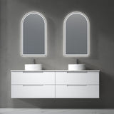 Verona Mark II 1800mm Matte White Wall Hung Vanity - Fluted
