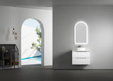 Verona Mark II 750mm Matte White Wall Hung Vanity - Fluted