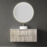 Tuscana 1200mm Oak Wall Hung Vanity - Fluted