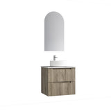 Tuscana 600mm Oak Wall Hung Vanity - Fluted