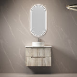 Tuscana 750mm Oak Wall Hung Vanity - Fluted
