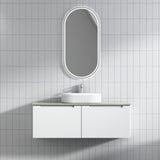 Perla Mark II 1200mm Matte White Wall Hung Vanity - Fluted