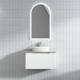 Perla Mark II 750mm Matte White Wall Hung Vanity - Fluted