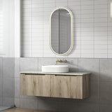Calder 1200mm Oak Wall Hung Vanity - Fluted