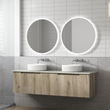 Calder 1500mm Oak Wall Hung Single Vanity - Fluted