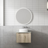 Calder 600mm Oak Wall Hung Vanity - Fluted