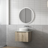 Calder 600mm Oak Wall Hung Vanity - Fluted