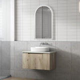 Calder 750mm Oak Wall Hung Vanity - Fluted