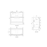 Lovina 900mm Harvest Oak Floor Standing Vanity - Fluted