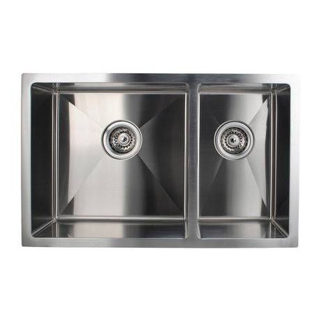 Chrome Stainless Steel 710x450x205mm Kitchen Sink Top View