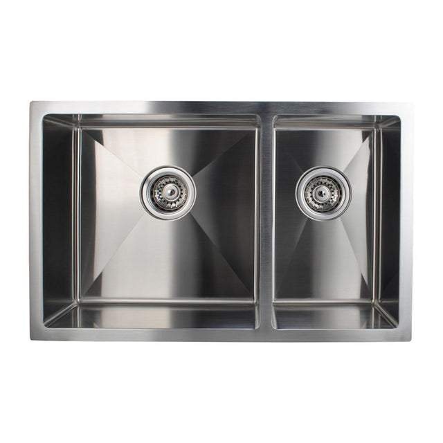 Chrome Stainless Steel 710x450x205mm Kitchen Sink Top View