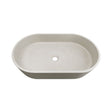 Clayton Oval 600x350x120 Concrete Basin  top view sand