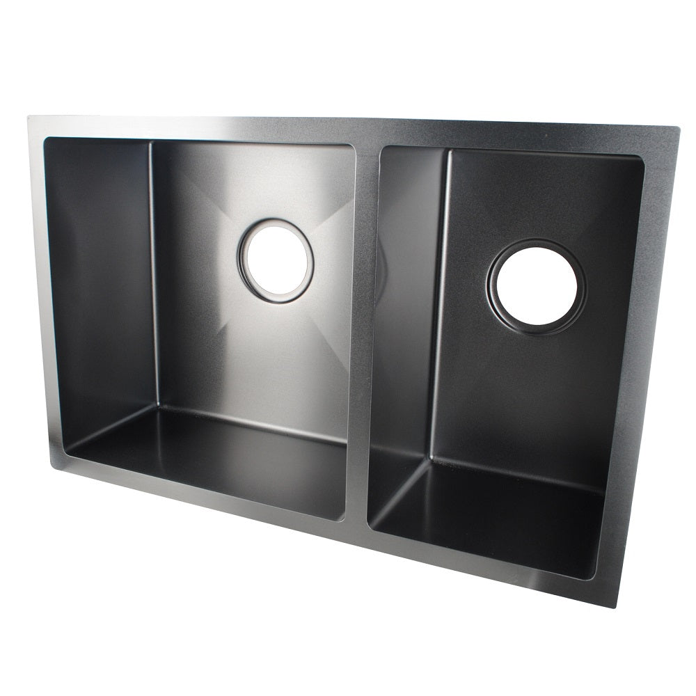 Dark Grey Stainless Steel 710x450x205mm Kitchen Sink side view