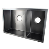 Dark Grey Stainless Steel 710x450x205mm Kitchen Sink side view