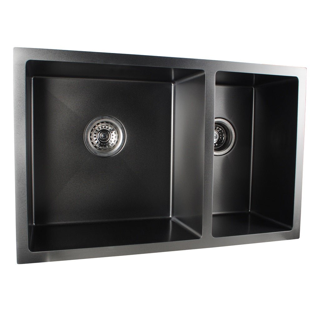 Dark Grey Stainless Steel 710x450x205mm Kitchen Sink side view