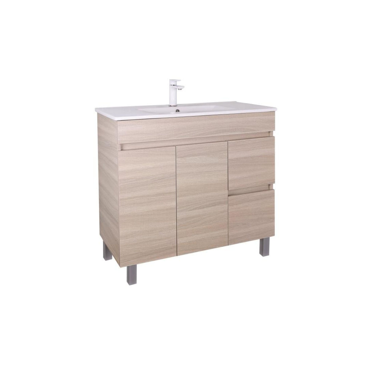EVIE 900 x 360mm Oak PVC Floor Vanity