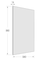 End Panel 880x580x16 Natural Oak drawing