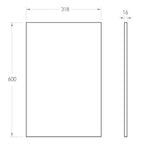 Drawing Filler 600x322x16 Polyurethane Black
