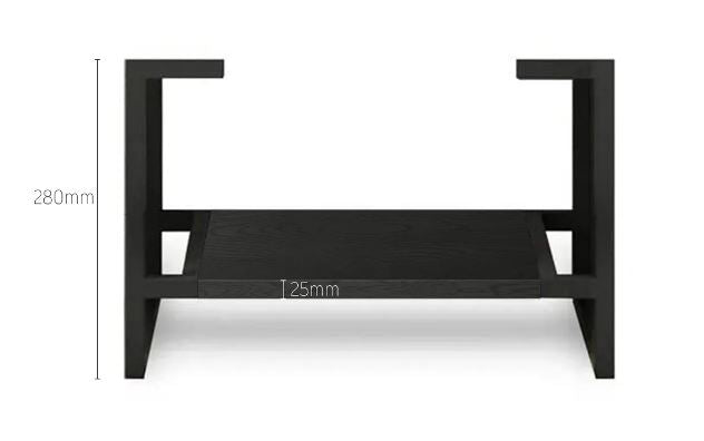 Byron Vanity 900mm - Black Oak with Legs 