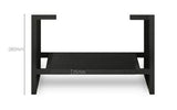 Byron Vanity 900mm - Black Oak with Legs 