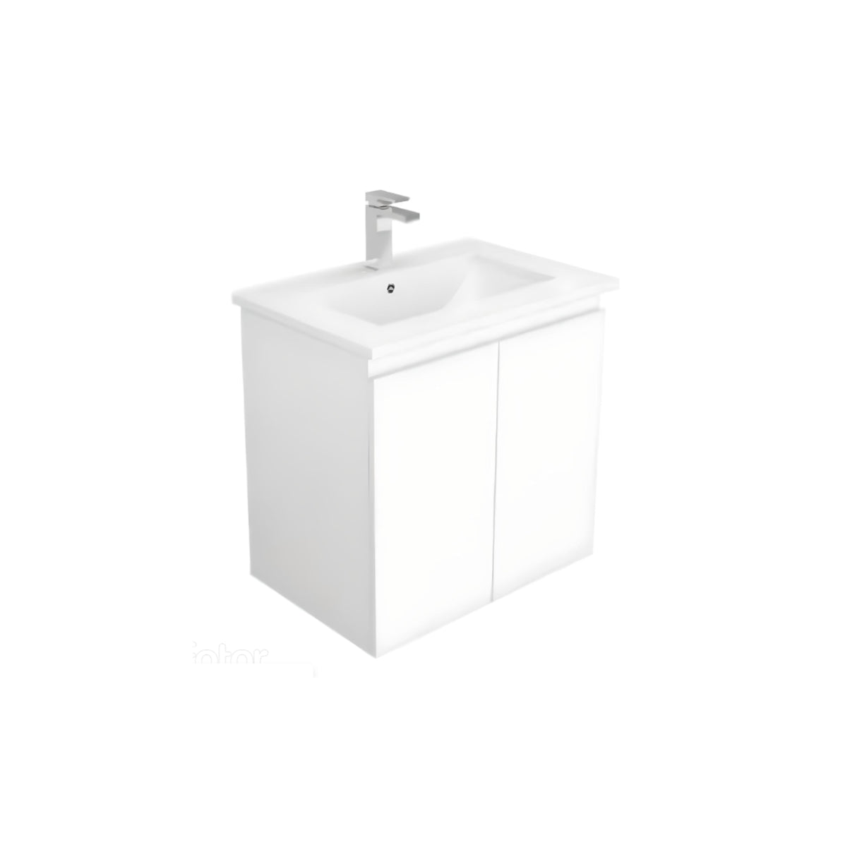 Gwen Wall Hung Vanity  (with Cabinet Doors) 750mm - White