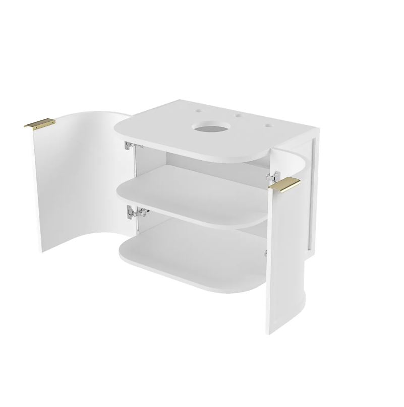 Hampshire Wall Hung Vanity Curve 600mm - White